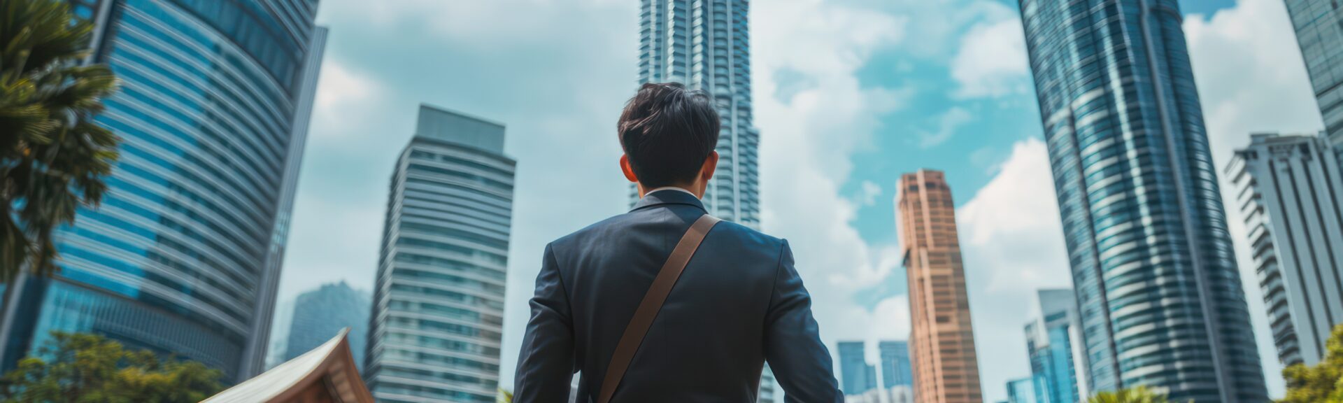 Asian expatriate exploring banking solutions for expats in Kuala Lumpur, Malaysia