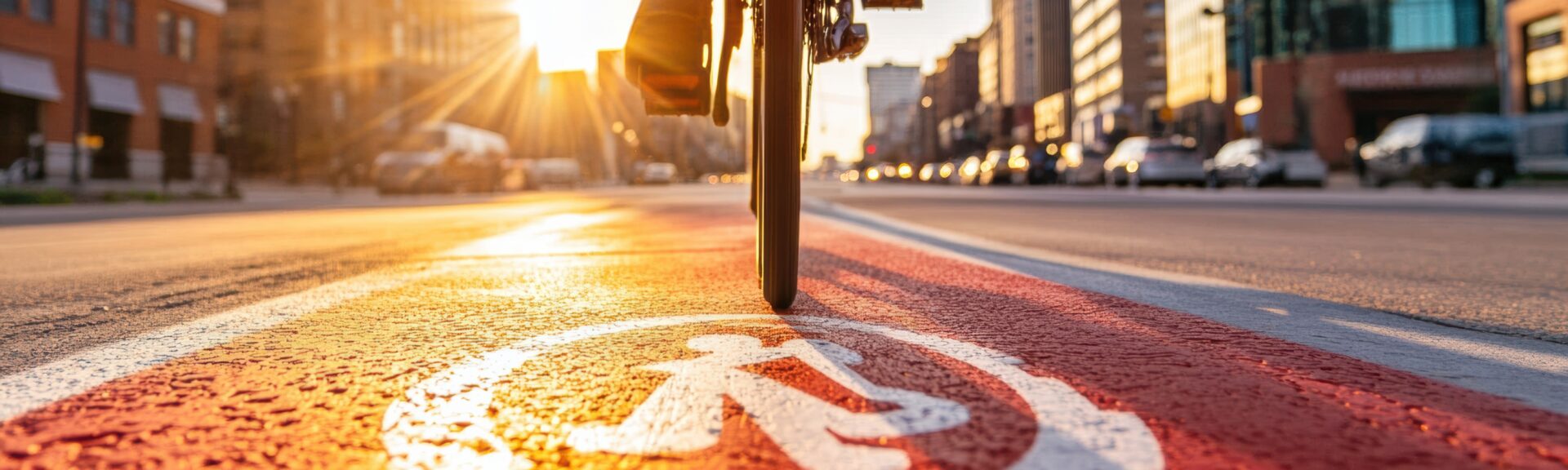 Urban Mobility Revolution Golden Hour E-Bike Commute Showcasing Sustainable Transport Design for Next-Gen Professional Millennials and Smart City Innovation